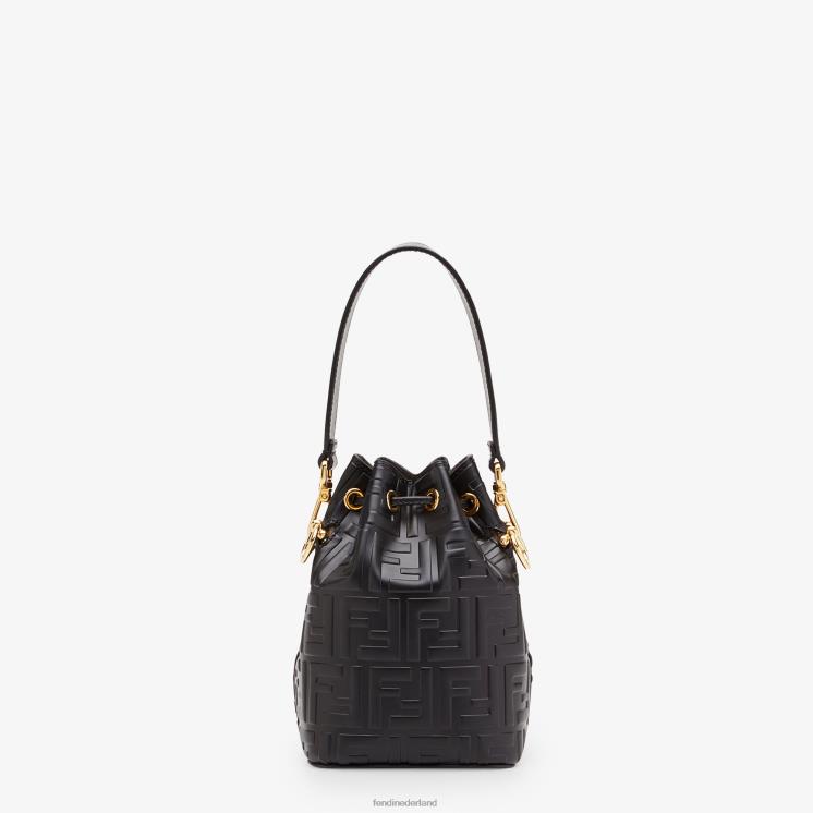 vrouwen accessoires Fendi 0J62L579 Mon Tresor leren minitasje zwart