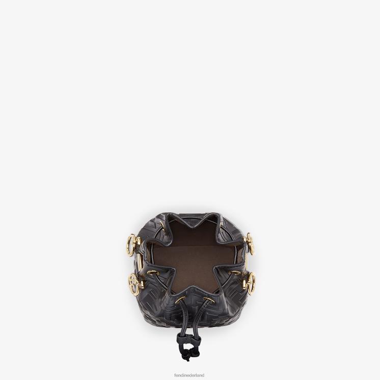 vrouwen accessoires Fendi 0J62L579 Mon Tresor leren minitasje zwart