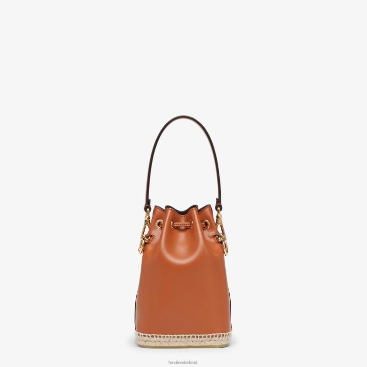 vrouwen accessoires Fendi 0J62L640 Mon Tresor leren minitasje bruin