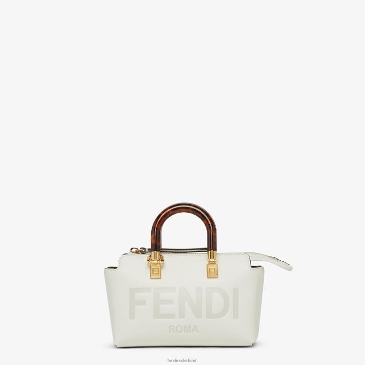 vrouwen accessoires Fendi 0J62L645 kleine leren Boston-tas wit