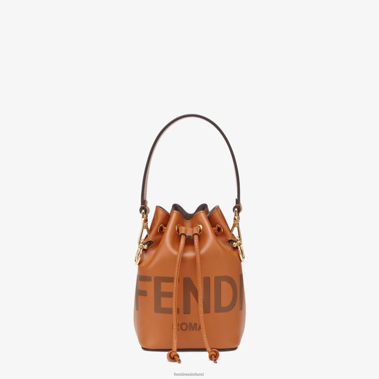 vrouwen accessoires Fendi 0J62L680 Mon Tresor leren minitasje bruin