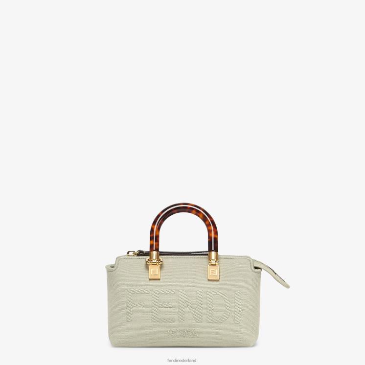 vrouwen accessoires Fendi 0J62L723 kleine Boston-tas van canvas met roma-borduurwerk groente