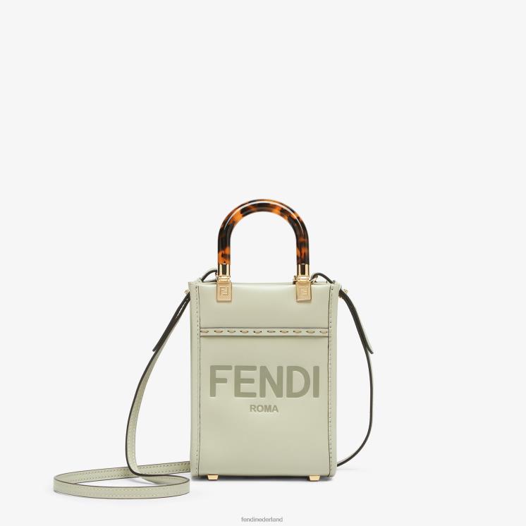 vrouwen accessoires Fendi 0J62L733 Sunshine shopper leren minitasje groente