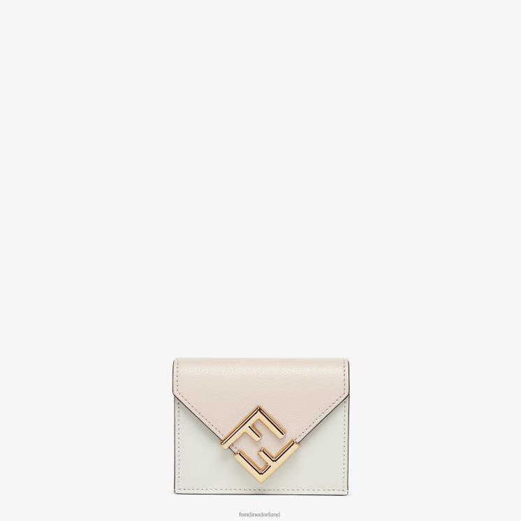 vrouwen accessoires Fendi 0J62L1408 portemonnee van tweekleurig camellialeer roze