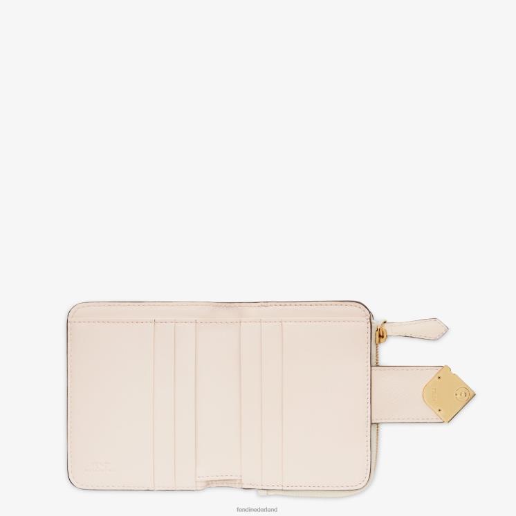 vrouwen accessoires Fendi 0J62L1410 portemonnee van tweekleurig camellialeer roze