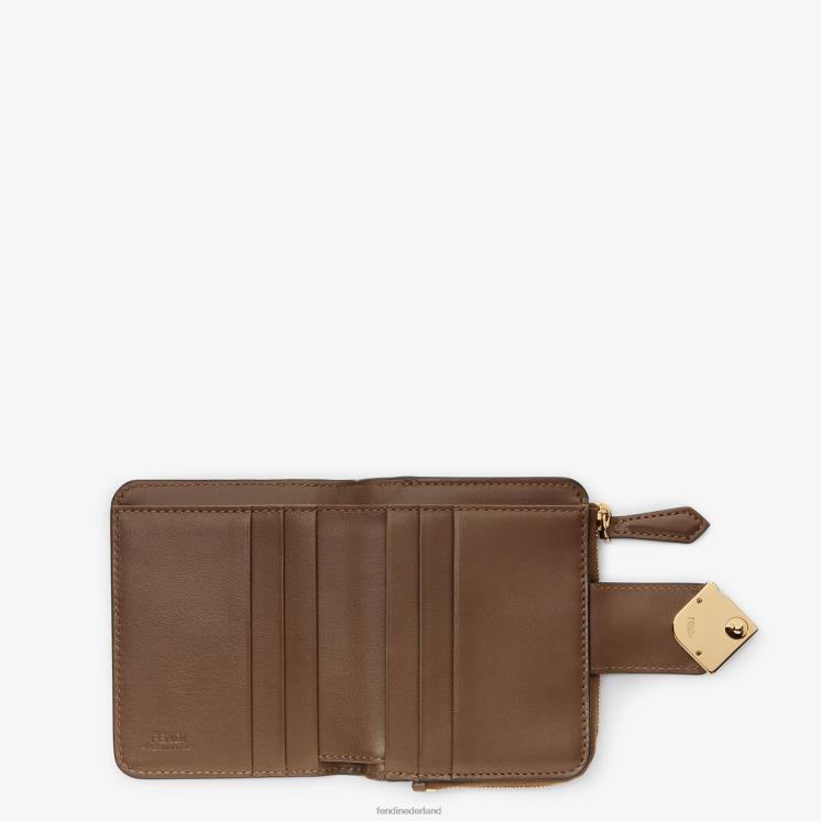 vrouwen accessoires Fendi 0J62L1412 ff lederen portemonnee wit