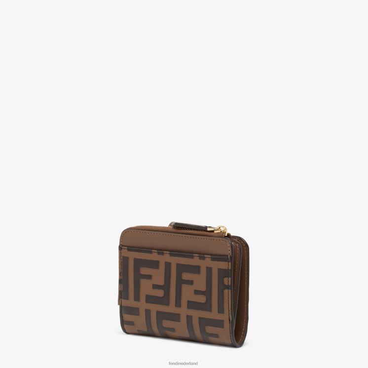 vrouwen accessoires Fendi 0J62L1412 ff lederen portemonnee wit