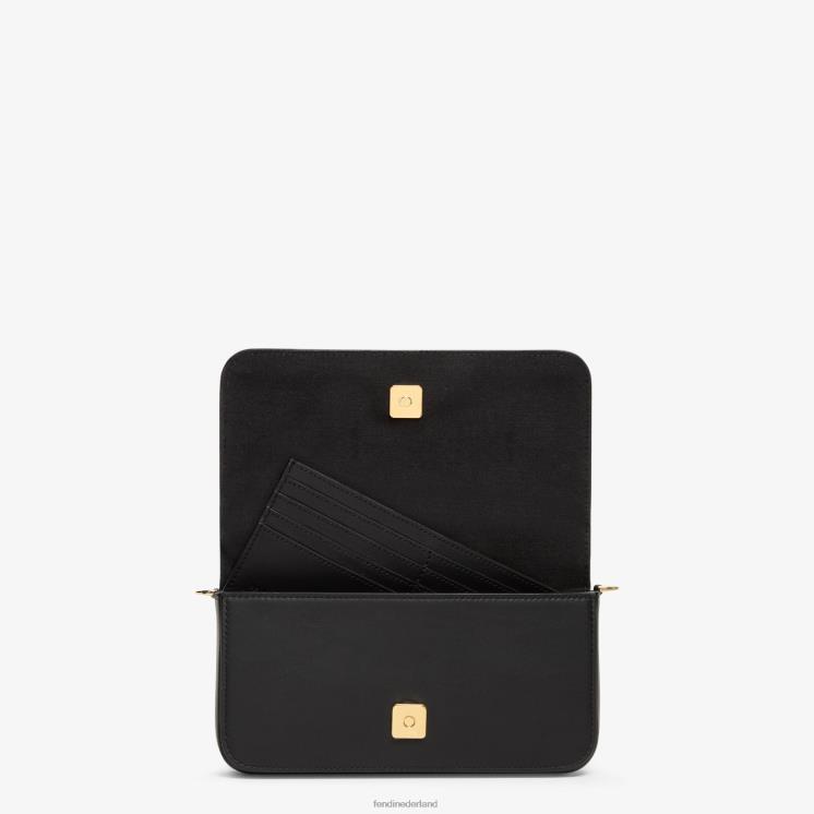 vrouwen accessoires Fendi 0J62L1417 grafiek op ketting lederen portemonnee zwart