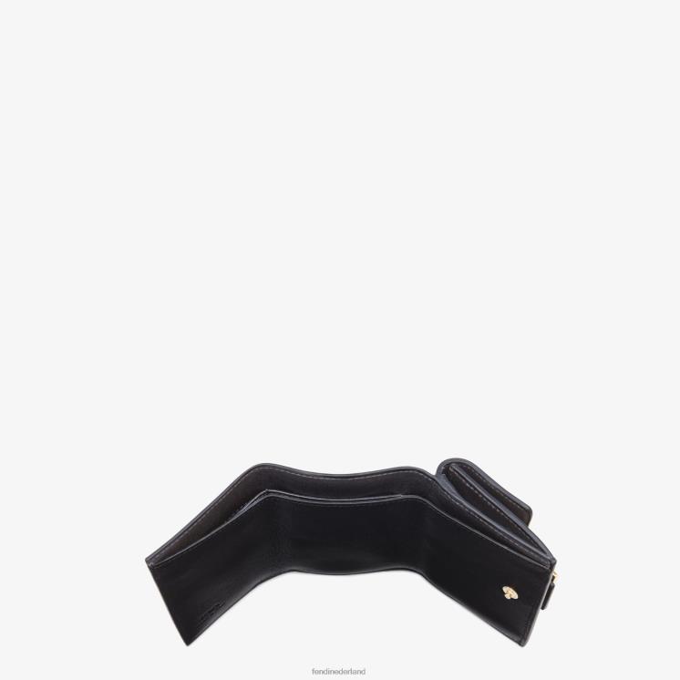 vrouwen accessoires Fendi 0J62L1425 Baguette micro driebladige portemonnee van nappaleer zwart