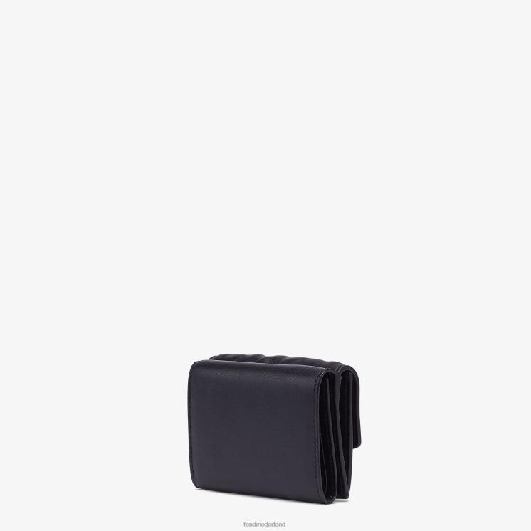 vrouwen accessoires Fendi 0J62L1425 Baguette micro driebladige portemonnee van nappaleer zwart