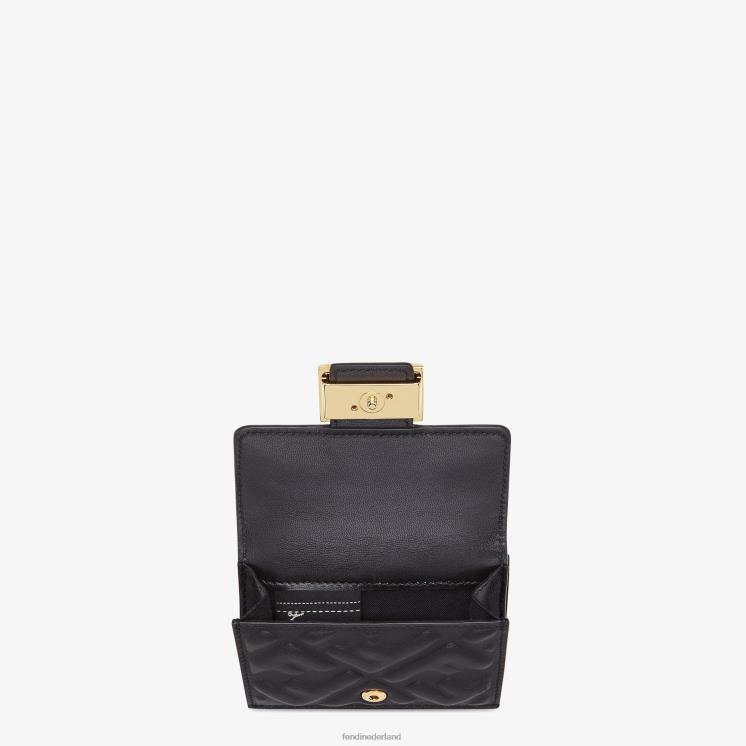 vrouwen accessoires Fendi 0J62L1425 Baguette micro driebladige portemonnee van nappaleer zwart