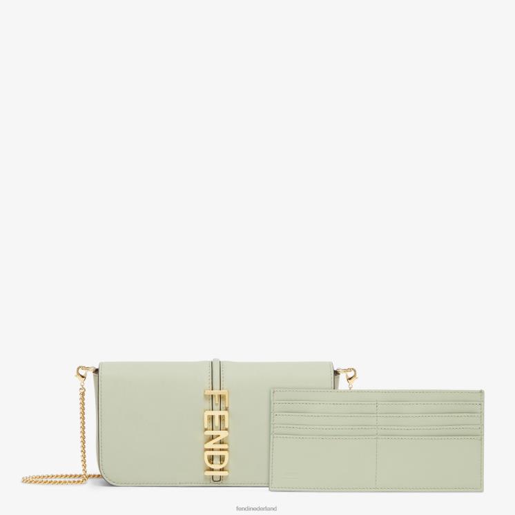 vrouwen accessoires Fendi 0J62L1436 grafiek op ketting lederen portemonnee groente