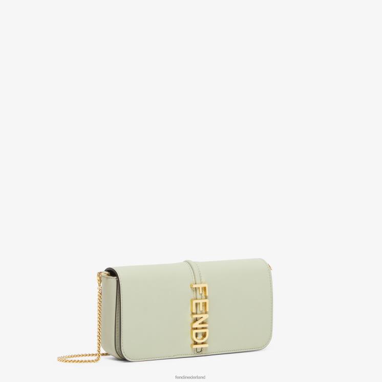 vrouwen accessoires Fendi 0J62L1436 grafiek op ketting lederen portemonnee groente