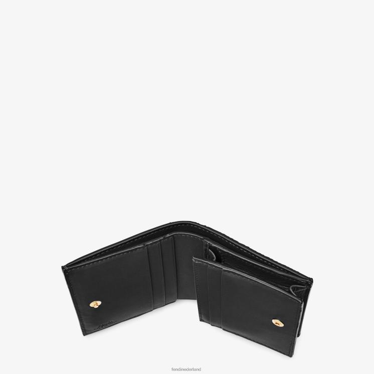 vrouwen accessoires Fendi 0J62L1475 kleine portemonnee van nappaleer zwart