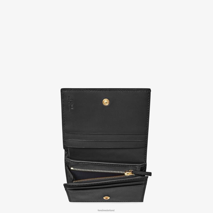 vrouwen accessoires Fendi 0J62L1475 kleine portemonnee van nappaleer zwart