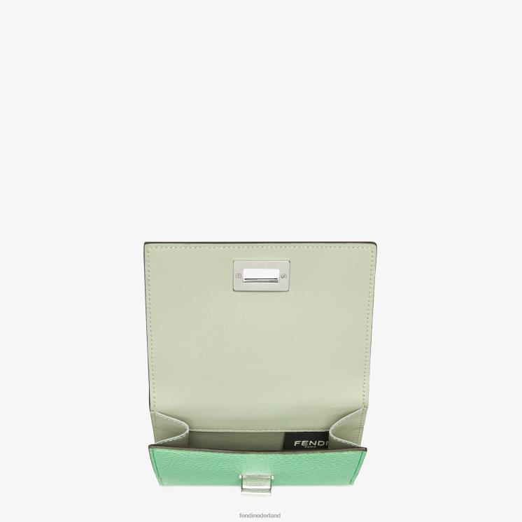vrouwen accessoires Fendi 0J62L1485 Kiekeboe lederen portemonnee groente