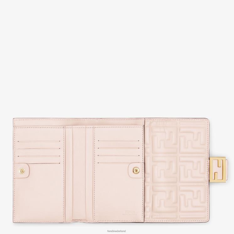 vrouwen accessoires Fendi 0J62L1545 ff nappa leren portemonnee roze