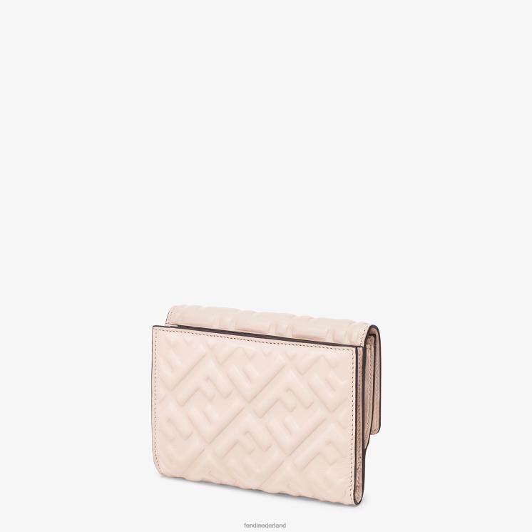 vrouwen accessoires Fendi 0J62L1545 ff nappa leren portemonnee roze