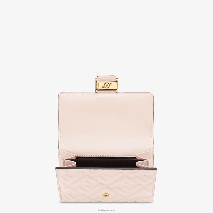 vrouwen accessoires Fendi 0J62L1545 ff nappa leren portemonnee roze