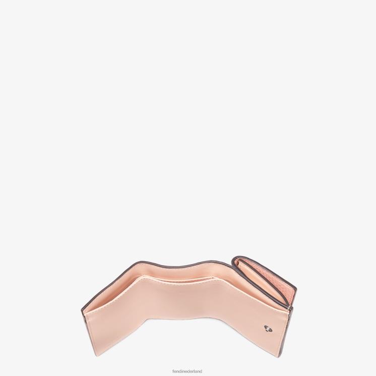 vrouwen accessoires Fendi 0J62L1551 Kiekeboe micro driebladige lederen portemonnee roze