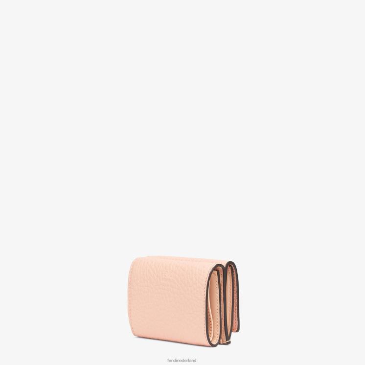 vrouwen accessoires Fendi 0J62L1551 Kiekeboe micro driebladige lederen portemonnee roze