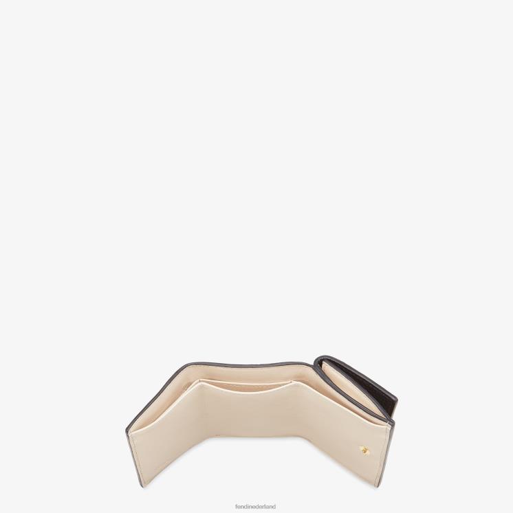 vrouwen accessoires Fendi 0J62L1568 Kiekeboe micro driebladige lederen portemonnee zwart