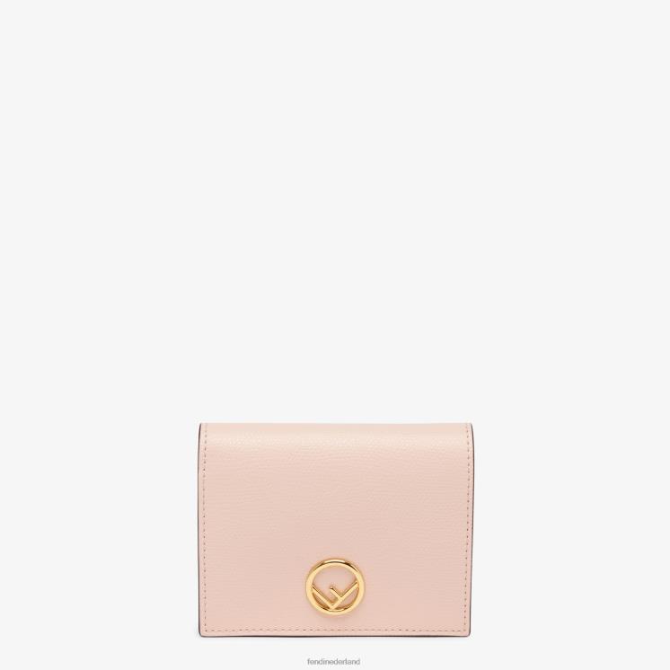 vrouwen accessoires Fendi 0J62L1587 lederen compacte portemonnee roze