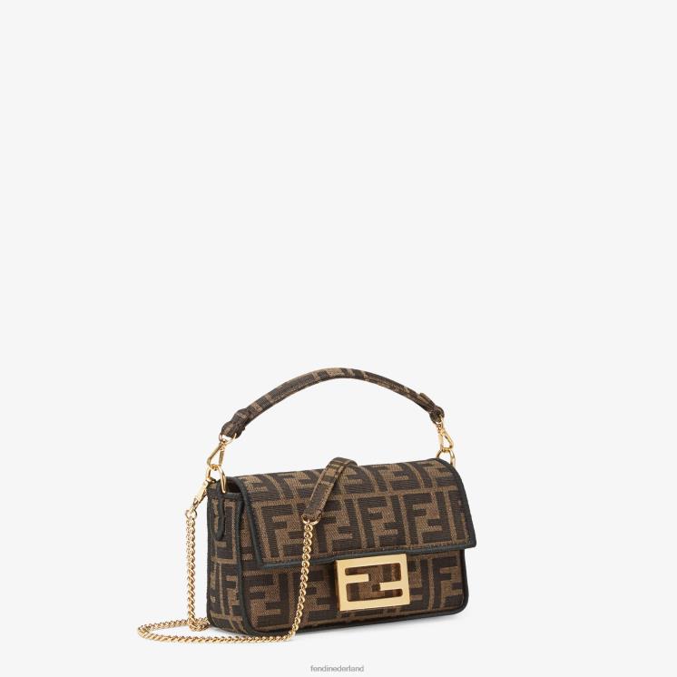 vrouwen accessoires Fendi 0J62L514 Zak van jacquard ff-stof bruin