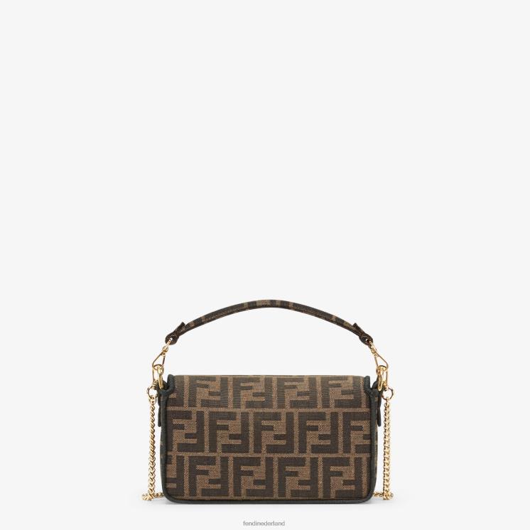 vrouwen accessoires Fendi 0J62L514 Zak van jacquard ff-stof bruin
