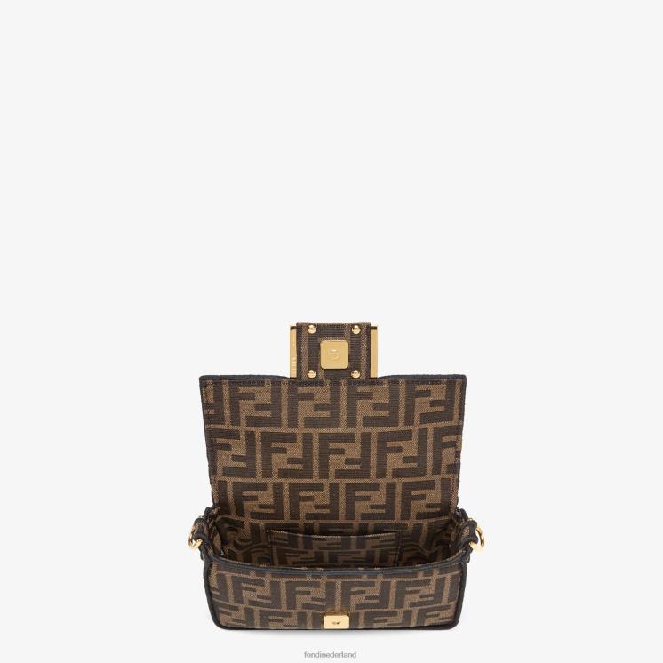 vrouwen accessoires Fendi 0J62L514 Zak van jacquard ff-stof bruin