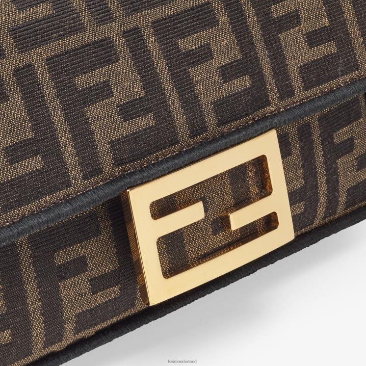 vrouwen accessoires Fendi 0J62L514 Zak van jacquard ff-stof bruin