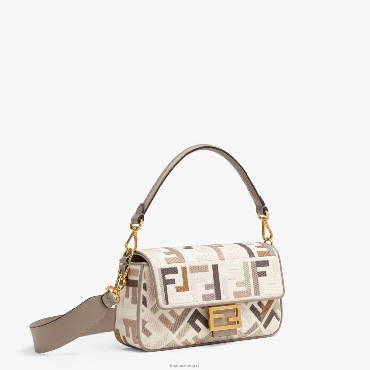 vrouwen accessoires Fendi 0J62L516 canvas tas met ff borduursel veelkleurig