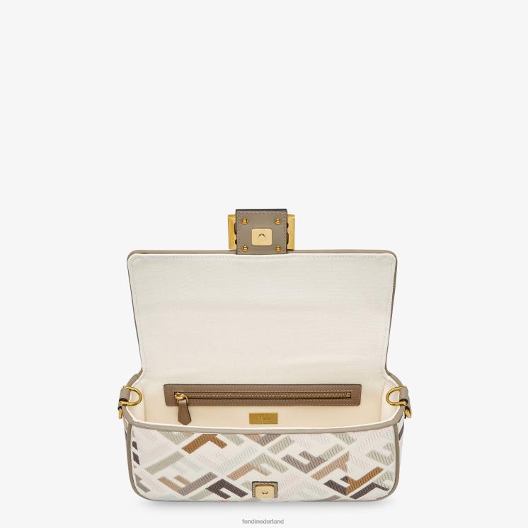 vrouwen accessoires Fendi 0J62L516 canvas tas met ff borduursel veelkleurig