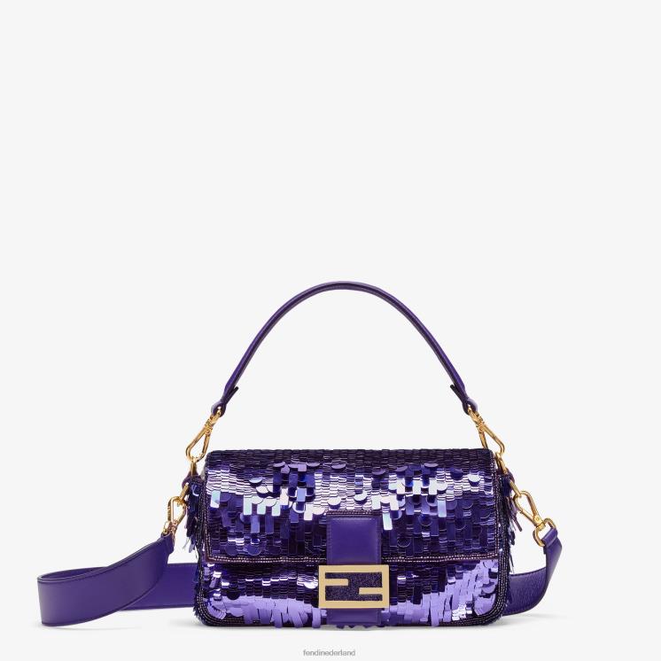 vrouwen accessoires Fendi 0J62L517 tas met pailletten paars