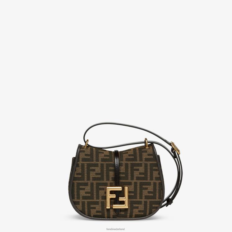 vrouwen accessoires Fendi 0J62L519 ff tas van jacquardstof bruin