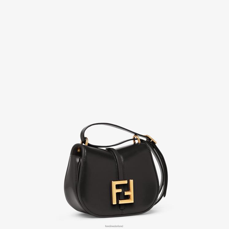 vrouwen accessoires Fendi 0J62L521 kom op mini leren tasje zwart