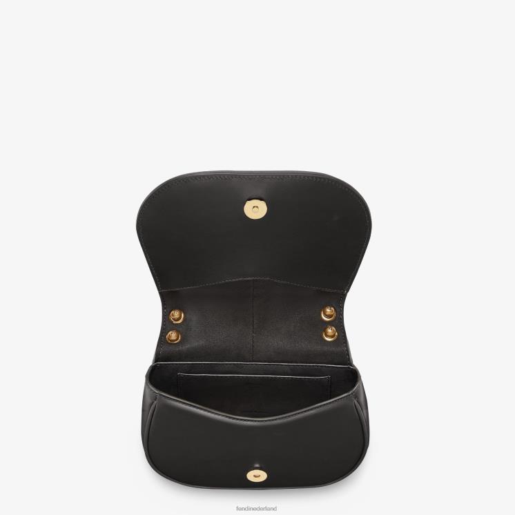 vrouwen accessoires Fendi 0J62L521 kom op mini leren tasje zwart