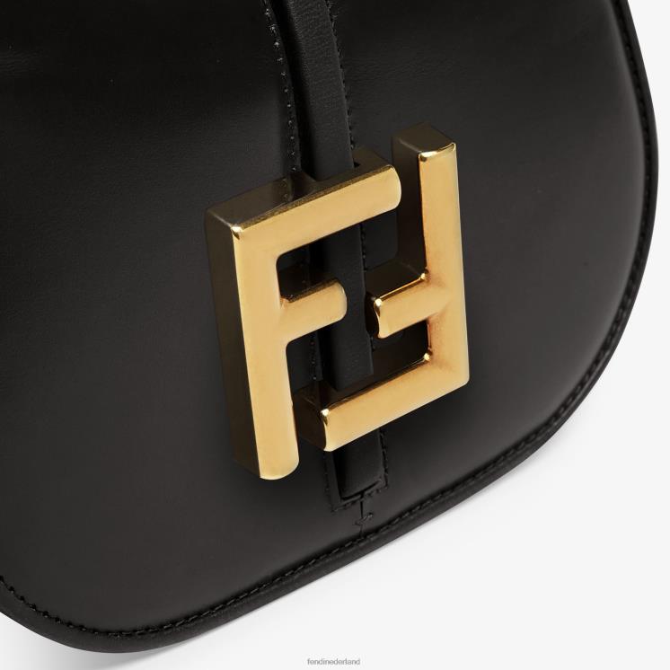 vrouwen accessoires Fendi 0J62L521 kom op mini leren tasje zwart