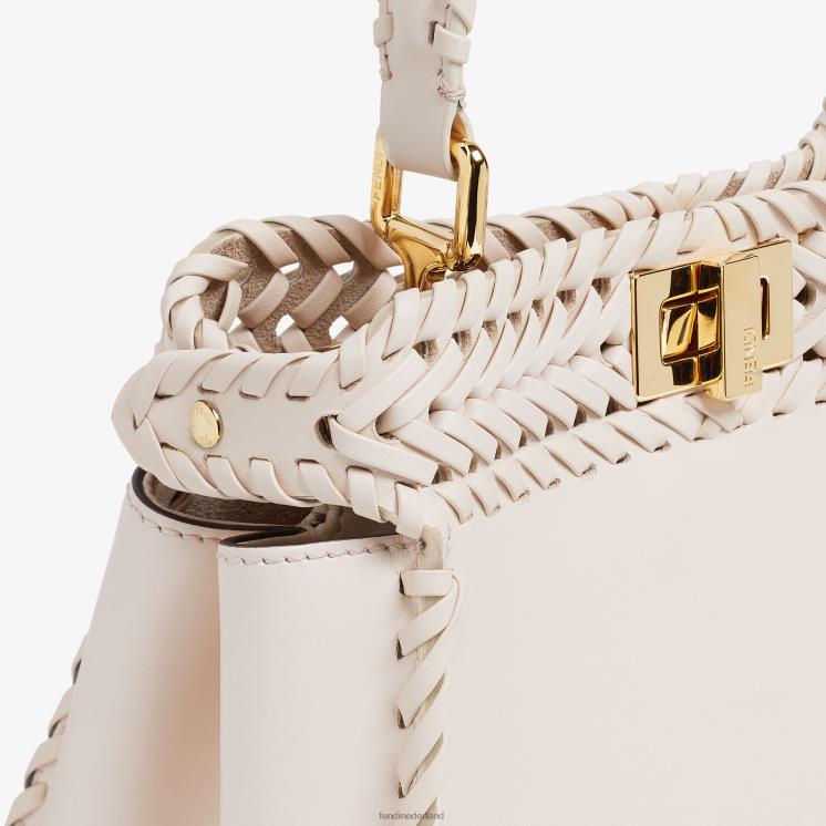 vrouwen accessoires Fendi 0J62L552 Camellia lederen tas met bijpassende draad roze