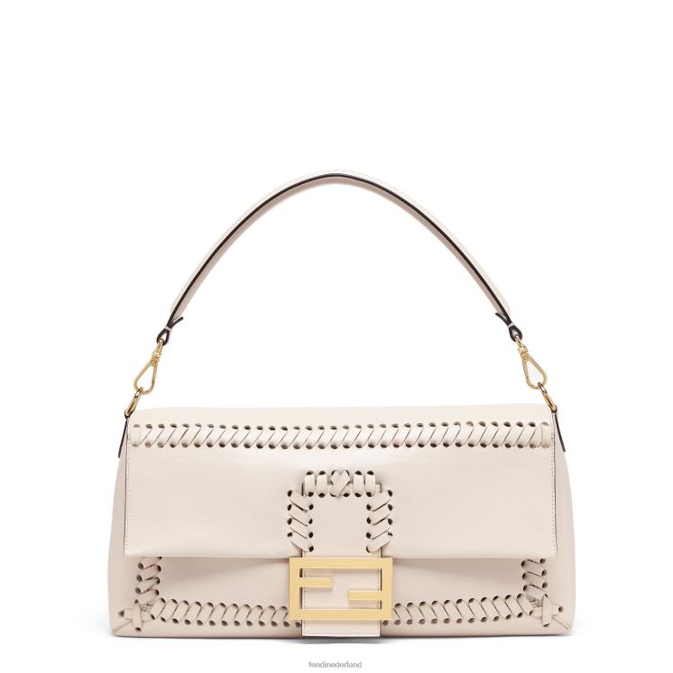 vrouwen accessoires Fendi 0J62L553 camellianappa-leren tas met bijpassende stiksels roze