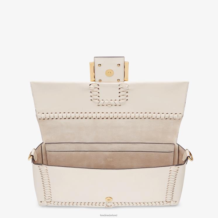 vrouwen accessoires Fendi 0J62L553 camellianappa-leren tas met bijpassende stiksels roze