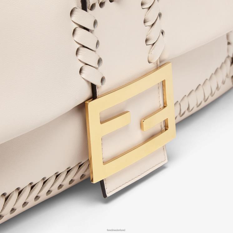 vrouwen accessoires Fendi 0J62L553 camellianappa-leren tas met bijpassende stiksels roze