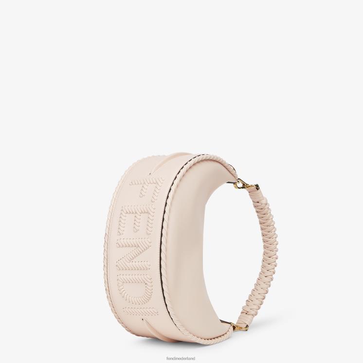 vrouwen accessoires Fendi 0J62L554 Camellia lederen tas met bijpassende draad roze