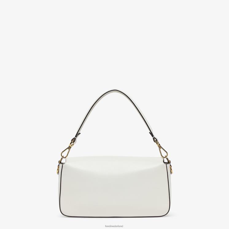 vrouwen accessoires Fendi 0J62L557 Baguette leren tas met meerdere zakken wit