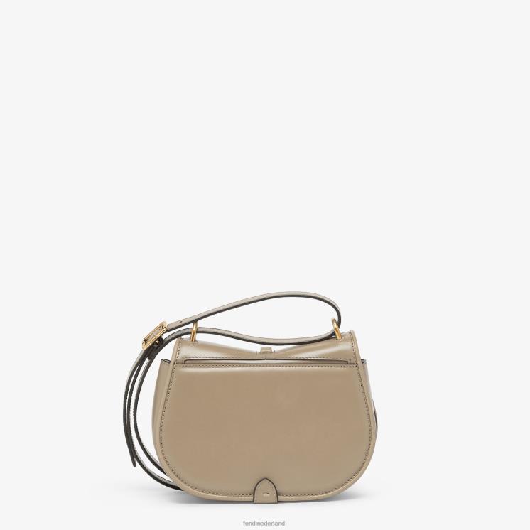 vrouwen accessoires Fendi 0J62L558 Dove tas van glad leer en volnerf leer grijs