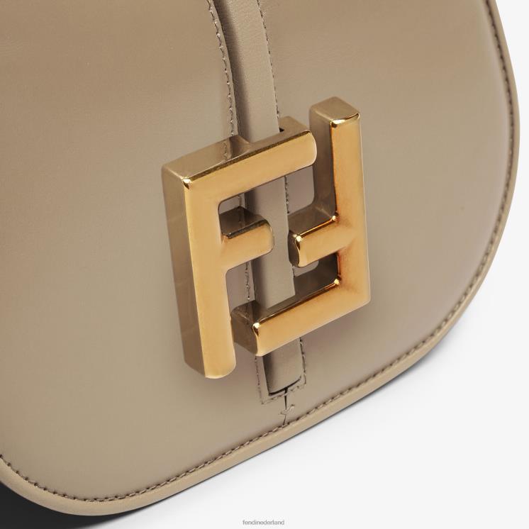 vrouwen accessoires Fendi 0J62L558 Dove tas van glad leer en volnerf leer grijs
