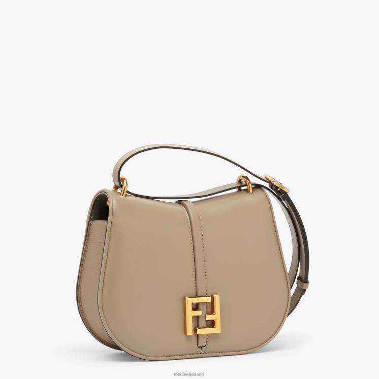 vrouwen accessoires Fendi 0J62L559 Tas van duifglad leer en volnerf leer grijs