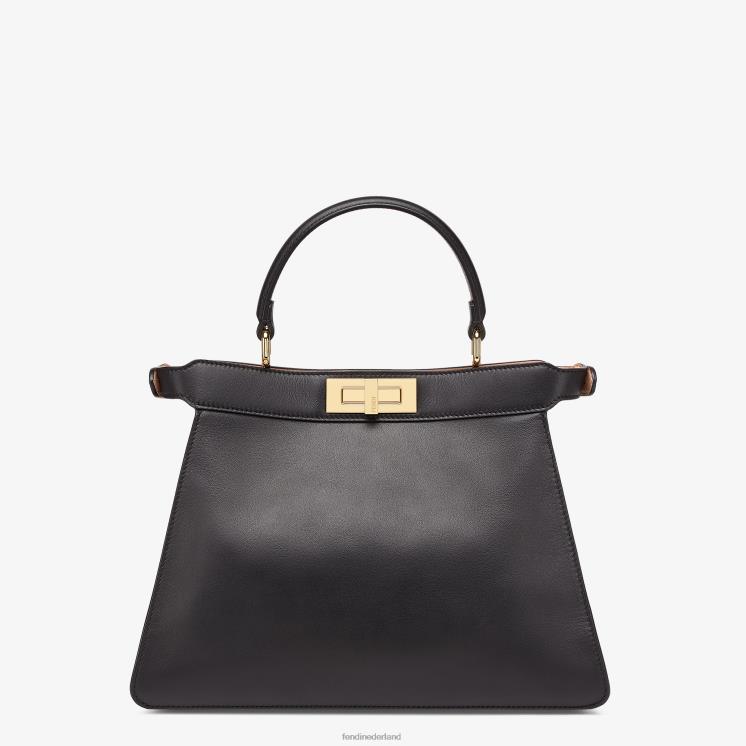 vrouwen accessoires Fendi 0J62L562 Kiekeboe iseeu middelgrote leren tas roze zwart