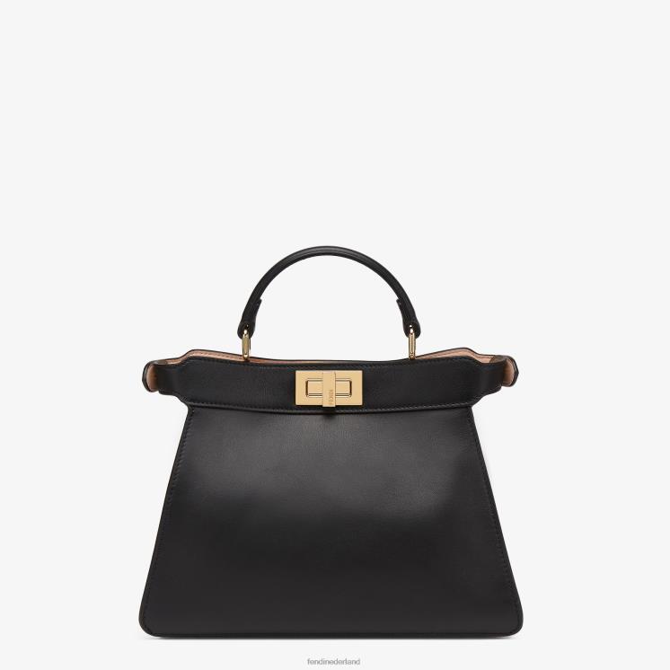 vrouwen accessoires Fendi 0J62L606 kiekeboe iseeu kleine leren tas zwart