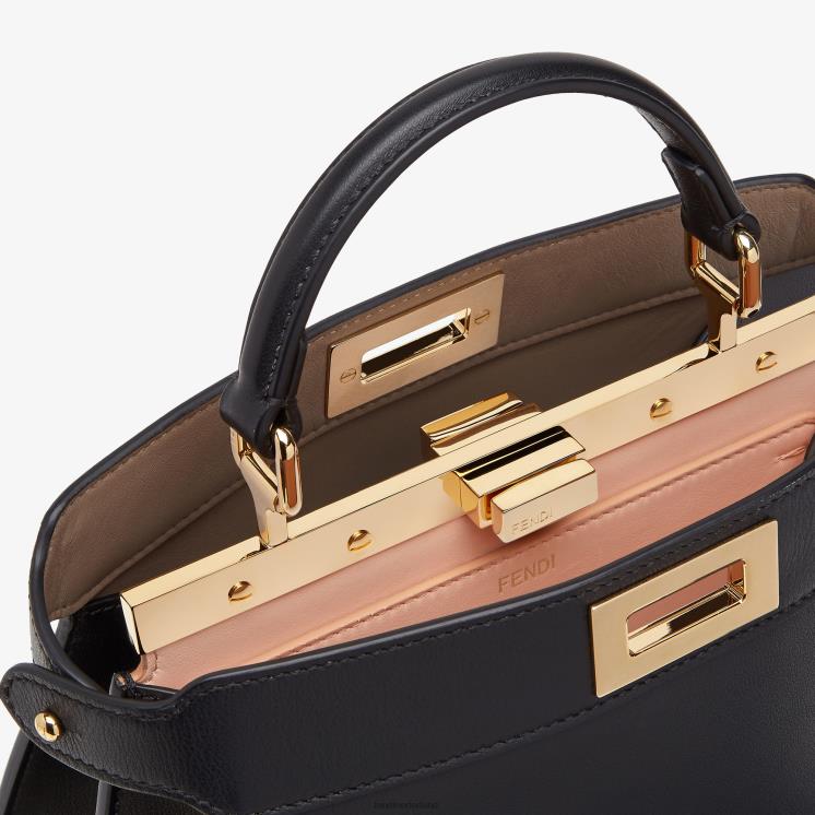 vrouwen accessoires Fendi 0J62L606 kiekeboe iseeu kleine leren tas zwart
